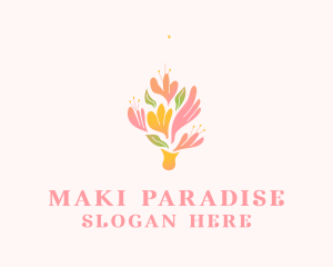 Spring Flower Bouquet  logo design