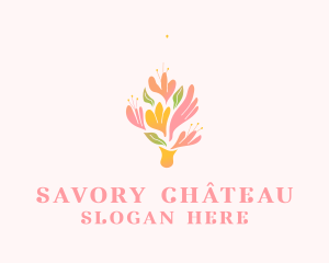 Spring Flower Bouquet  logo design