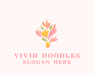 Spring Flower Bouquet  logo design