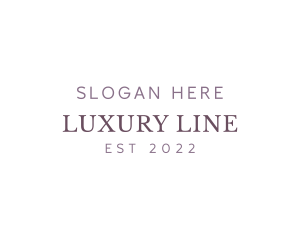 Simple Luxury Wordmark logo design