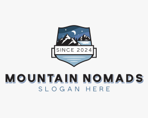 Mountain Hiking Adventure  logo design