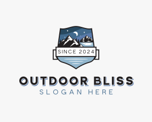 Mountain Hiking Adventure  logo design