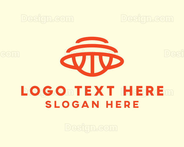 Orange Hoops Basketball Logo