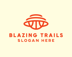 Orange Hoops Basketball logo design