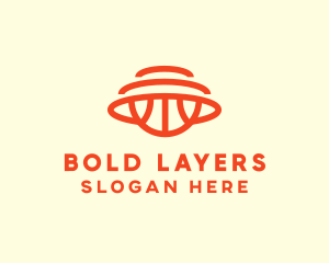 Orange Hoops Basketball logo design