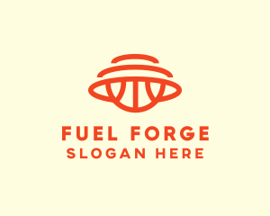 Orange Hoops Basketball logo design