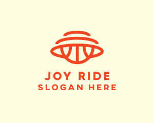 Orange Hoops Basketball logo design