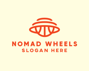 Orange Hoops Basketball logo design