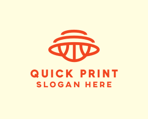 Orange Hoops Basketball logo design