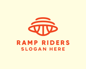 Orange Hoops Basketball logo design