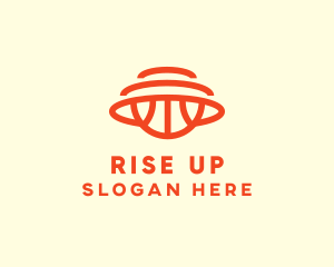 Orange Hoops Basketball logo design