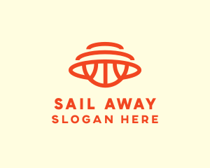 Orange Hoops Basketball logo design