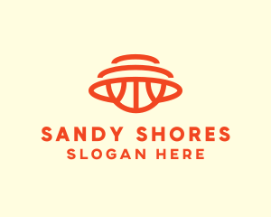 Orange Hoops Basketball logo design