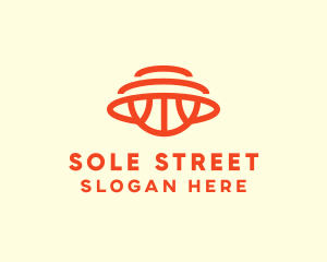 Orange Hoops Basketball logo design