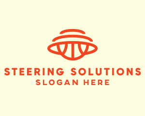 Orange Hoops Basketball logo design