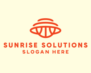 Orange Hoops Basketball logo design