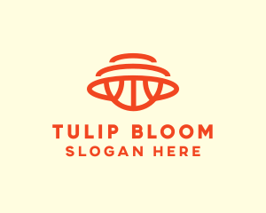 Orange Hoops Basketball logo design