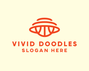 Orange Hoops Basketball logo design