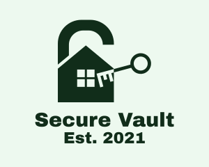 House Security Lock  logo design