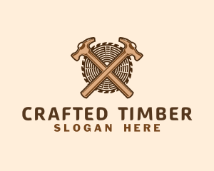 Hammer Saw Lumber logo design