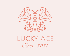 Butterfly Diamond Gem logo design