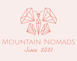 Butterfly Diamond Gem logo design