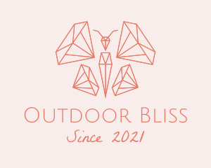 Butterfly Diamond Gem logo design