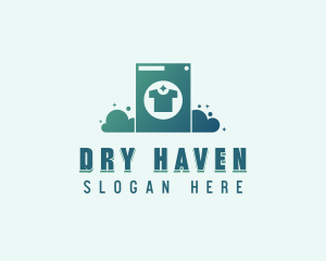 Laundromat Clothes Washer logo design