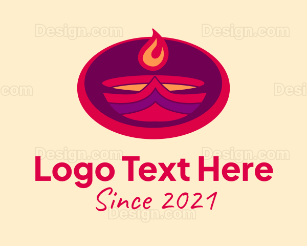 Blazing Flame Torch Logo