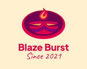 Blazing Flame Torch  logo design