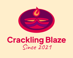 Blazing Flame Torch  logo design