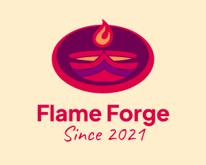 Blazing Flame Torch  logo design