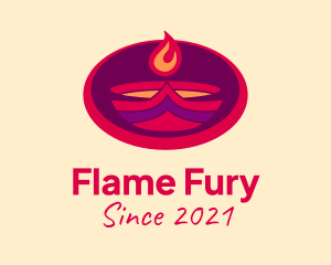 Blazing Flame Torch  logo design