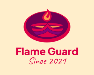 Blazing Flame Torch  logo design