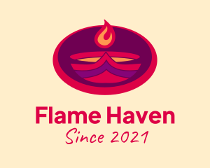 Blazing Flame Torch  logo design