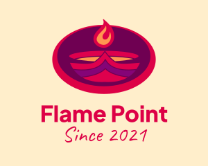 Blazing Flame Torch  logo design