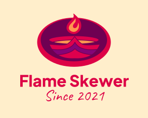 Blazing Flame Torch  logo design