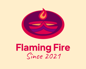 Blazing Flame Torch  logo design