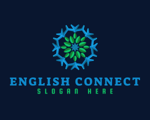 Snowflake Leaf Cooling logo design