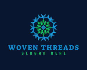 Snowflake Leaf Cooling logo design