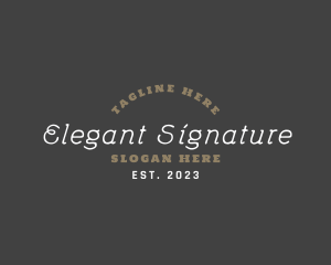 Luxury Cursive Brand logo design