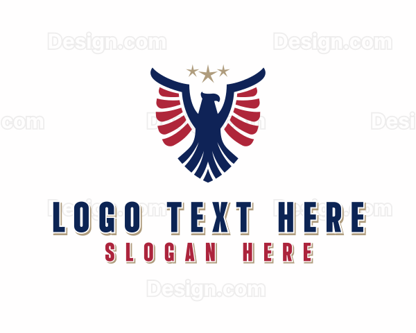 Patriotic Eagle Veteran Logo