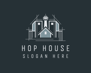 House Skyscraper Building  logo design