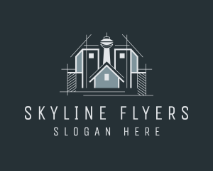 House Skyscraper Building  logo design