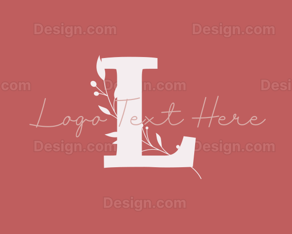 Feminine Florist Boutique Logo