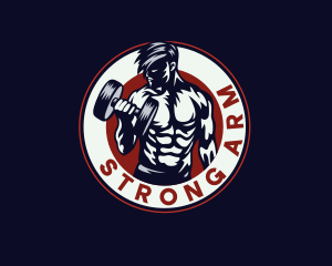 Strong Man Workout Coach logo design