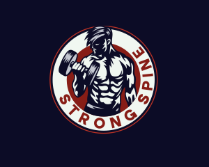 Strong Man Workout Coach logo design