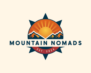 Sunrise Compass Mountain logo design