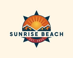 Sunrise Compass Mountain logo design