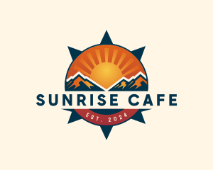 Sunrise Compass Mountain logo design